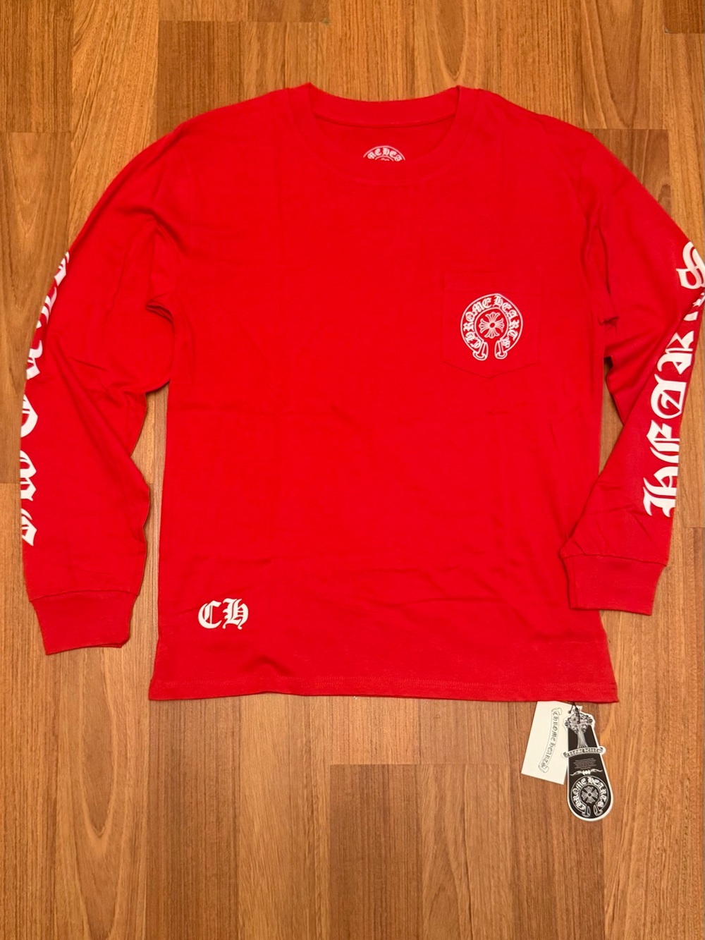 Red Chrome Hearts Red Long Sleeve Shirt